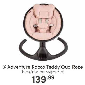 Aanbiedingen X adventure rocco teddy oud roze elektrische wipstoel - Xadventure - Geldig van 26/02/2023 tot 04/03/2023 bij Baby & Tiener Megastore