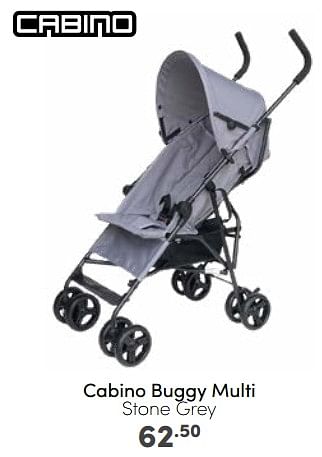 Aanbiedingen Cabino buggy multi stone grey - Cabino - Geldig van 26/02/2023 tot 04/03/2023 bij Baby & Tiener Megastore