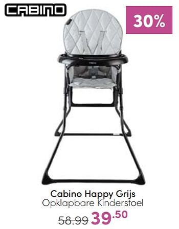 Aanbiedingen Cabino happy grijs opklapbare kinderstoel - Cabino - Geldig van 26/02/2023 tot 04/03/2023 bij Baby & Tiener Megastore