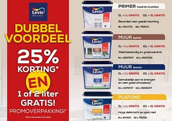 Aanbiedingen Levis dubbel voordeel 25% korting en 1 of 2 liter gratis! - Levis - Geldig van 24/02/2023 tot 24/03/2023 bij Supra Bazar