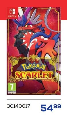 Aanbiedingen Pokemon scarlet - Nintendo - Geldig van 24/02/2023 tot 24/03/2023 bij Supra Bazar