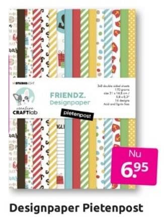 Aanbiedingen Designpaper pietenpost - Huismerk - Boekenvoordeel - Geldig van 25/02/2023 tot 05/03/2023 bij Boekenvoordeel