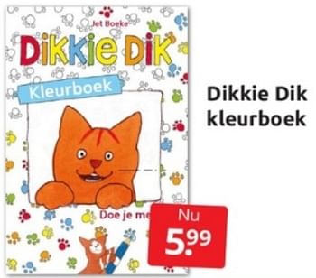 Aanbiedingen Dikkie dik kleurboek - Huismerk - Boekenvoordeel - Geldig van 25/02/2023 tot 05/03/2023 bij Boekenvoordeel