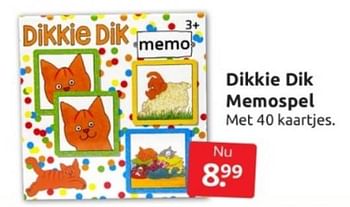 Aanbiedingen Dikkie dik memospel - Huismerk - Boekenvoordeel - Geldig van 25/02/2023 tot 05/03/2023 bij Boekenvoordeel