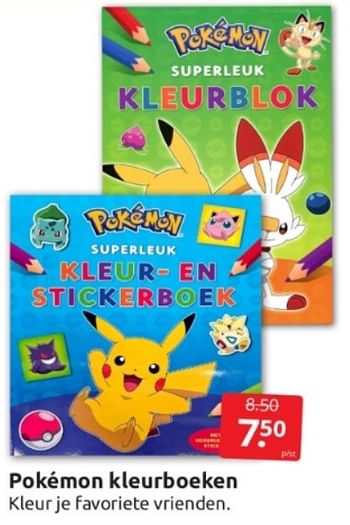 Aanbiedingen Pokémon kleurboeken - Huismerk - Boekenvoordeel - Geldig van 25/02/2023 tot 05/03/2023 bij Boekenvoordeel