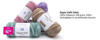 Aanbiedingen Super soft color - Huismerk - Boekenvoordeel - Geldig van 25/02/2023 tot 05/03/2023 bij Boekenvoordeel