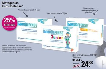 Aanbiedingen Immudefense forte tabletten - Metagenics - Geldig van 20/02/2023 tot 11/03/2023 bij De Online Drogist