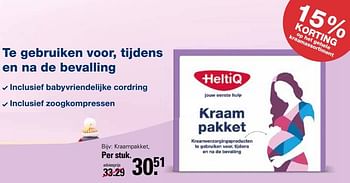 Aanbiedingen Kraampakket - Heltiq - Geldig van 20/02/2023 tot 11/03/2023 bij De Online Drogist