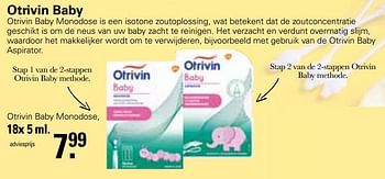 Aanbiedingen Otrivin baby monodose - Otrivin - Geldig van 20/02/2023 tot 11/03/2023 bij De Online Drogist