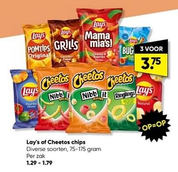 Aanbiedingen Lay`s of cheetos chips - Huismerk - Big Bazar - Geldig van 27/02/2023 tot 12/03/2023 bij Big Bazar