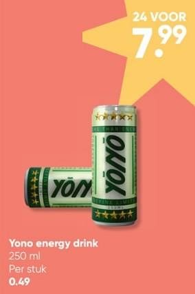 Aanbiedingen Yono energy drink - Yono - Geldig van 27/02/2023 tot 12/03/2023 bij Big Bazar