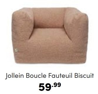 Aanbiedingen Jollein boucle fauteuil biscuit - Jollein - Geldig van 05/03/2023 tot 11/03/2023 bij Baby & Tiener Megastore