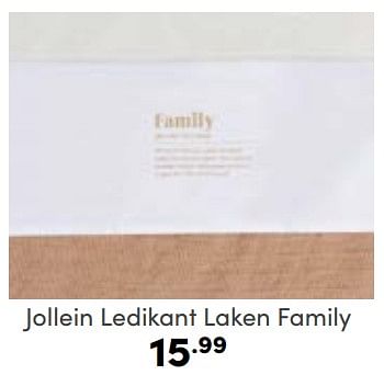 Aanbiedingen Jollein ledikant laken family - Jollein - Geldig van 05/03/2023 tot 11/03/2023 bij Baby & Tiener Megastore