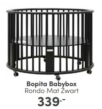 Aanbiedingen Bopita babybox rondo mat zwart - Bopita - Geldig van 05/03/2023 tot 11/03/2023 bij Baby & Tiener Megastore