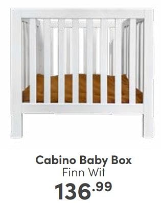 Aanbiedingen Cabino baby box finn wit - Cabino - Geldig van 05/03/2023 tot 11/03/2023 bij Baby & Tiener Megastore
