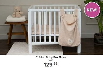 Aanbiedingen Cabino baby box nova wit - Cabino - Geldig van 05/03/2023 tot 11/03/2023 bij Baby & Tiener Megastore