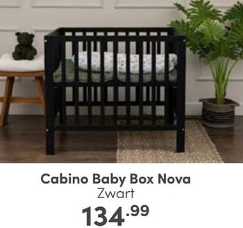 Aanbiedingen Cabino baby box nova zwart - Cabino - Geldig van 05/03/2023 tot 11/03/2023 bij Baby & Tiener Megastore