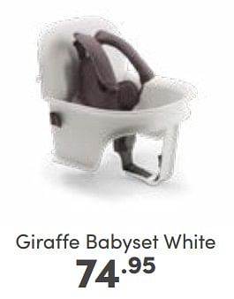Aanbiedingen Giraffe babyset white - Bugaboo - Geldig van 05/03/2023 tot 11/03/2023 bij Baby & Tiener Megastore