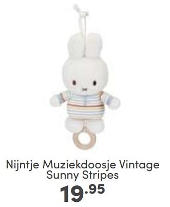 Aanbiedingen Nijntje muziekdoosje vintage sunny stripes - Nijntje - Geldig van 05/03/2023 tot 11/03/2023 bij Baby & Tiener Megastore
