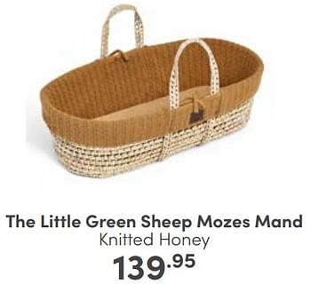 Aanbiedingen The little green sheep mozes mand knitted honey - The Little Green Sheep - Geldig van 05/03/2023 tot 11/03/2023 bij Baby & Tiener Megastore