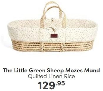 Aanbiedingen The little green sheep mozes mand quilted linen rice - The Little Green Sheep - Geldig van 05/03/2023 tot 11/03/2023 bij Baby & Tiener Megastore
