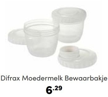 Aanbiedingen Difrax moedermelk bewaarbakje - Difrax - Geldig van 05/03/2023 tot 11/03/2023 bij Baby & Tiener Megastore