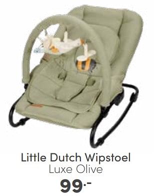 Aanbiedingen Little dutch wipstoel luxe olive - Little Dutch - Geldig van 05/03/2023 tot 11/03/2023 bij Baby & Tiener Megastore