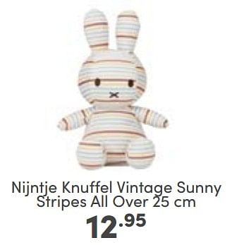 Aanbiedingen Nijntje knuffel vintage sunny stripes all over - Nijntje - Geldig van 05/03/2023 tot 11/03/2023 bij Baby & Tiener Megastore