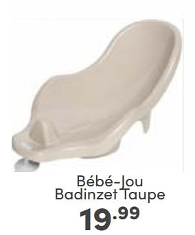 Aanbiedingen Bébé-jou badinzet taupe - Bebe-jou - Geldig van 05/03/2023 tot 11/03/2023 bij Baby & Tiener Megastore