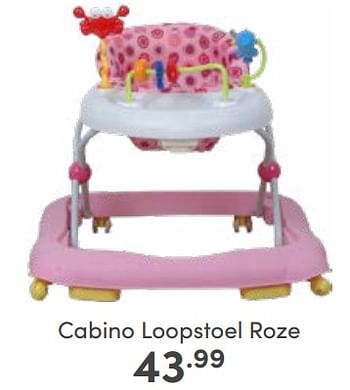 Aanbiedingen Cabino loopstoel roze - Cabino - Geldig van 05/03/2023 tot 11/03/2023 bij Baby & Tiener Megastore