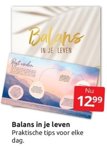 Aanbiedingen Balans in je leven - Huismerk - Boekenvoordeel - Geldig van 04/03/2023 tot 12/04/2023 bij Boekenvoordeel