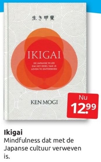 Aanbiedingen Ikigai - Huismerk - Boekenvoordeel - Geldig van 04/03/2023 tot 12/04/2023 bij Boekenvoordeel