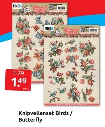 Aanbiedingen Knipvellenset birds - butterfly - Huismerk - Boekenvoordeel - Geldig van 04/03/2023 tot 12/04/2023 bij Boekenvoordeel