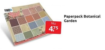 Aanbiedingen Paperpack botanical garden - Huismerk - Boekenvoordeel - Geldig van 04/03/2023 tot 12/04/2023 bij Boekenvoordeel