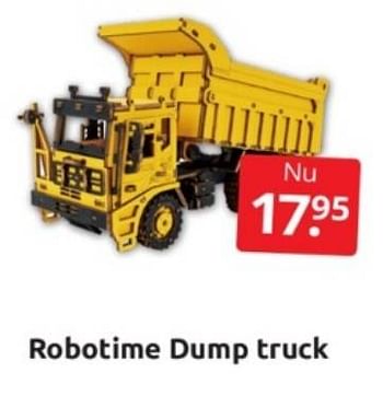 Aanbiedingen Robotime dump truck - Huismerk - Boekenvoordeel - Geldig van 04/03/2023 tot 12/04/2023 bij Boekenvoordeel