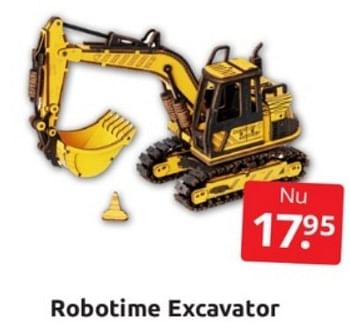 Aanbiedingen Robotime excavator - Huismerk - Boekenvoordeel - Geldig van 04/03/2023 tot 12/04/2023 bij Boekenvoordeel