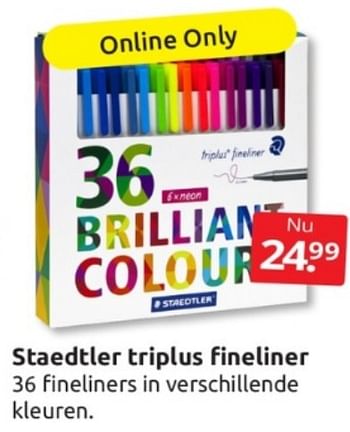 Aanbiedingen Staedtler triplus fineliner - Staedtler - Geldig van 04/03/2023 tot 12/04/2023 bij Boekenvoordeel