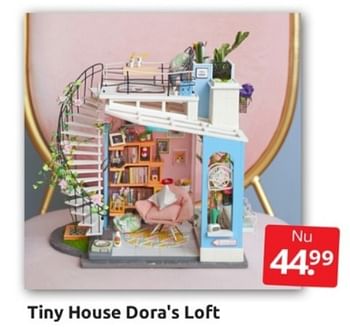 Aanbiedingen Tiny house dora`s loft - Huismerk - Boekenvoordeel - Geldig van 04/03/2023 tot 12/04/2023 bij Boekenvoordeel