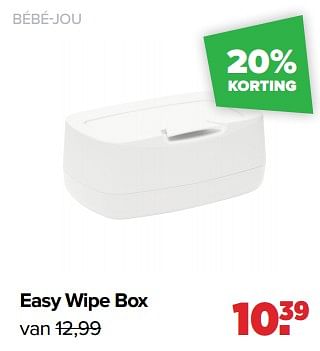 Aanbiedingen Bébé-jou easy wipe box - Bebe-jou - Geldig van 06/03/2023 tot 01/04/2023 bij Baby-Dump