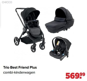 Aanbiedingen Chicco trio best friend plus combi-kinderwagen - Chicco - Geldig van 06/03/2023 tot 01/04/2023 bij Baby-Dump