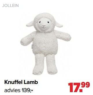 Aanbiedingen Jollein knuffel lamb - Jollein - Geldig van 06/03/2023 tot 01/04/2023 bij Baby-Dump