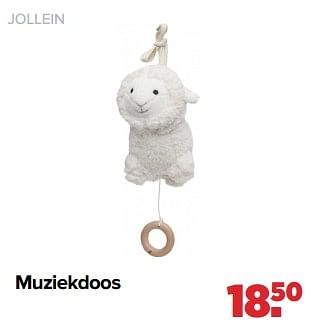 Aanbiedingen Jollein muziekdoos - Jollein - Geldig van 06/03/2023 tot 01/04/2023 bij Baby-Dump