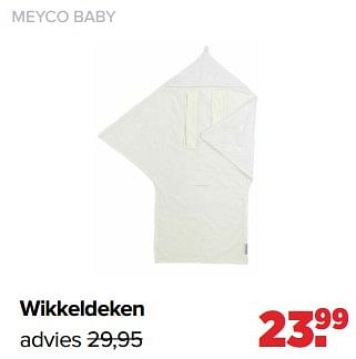 Aanbiedingen Meyco baby wikkeldeken - Meyco - Geldig van 06/03/2023 tot 01/04/2023 bij Baby-Dump