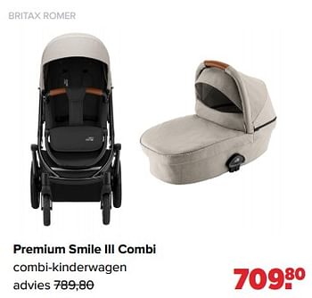 Aanbiedingen Britax romer premium smile iii combi combi-kinderwagen - Britax - Geldig van 06/03/2023 tot 01/04/2023 bij Baby-Dump