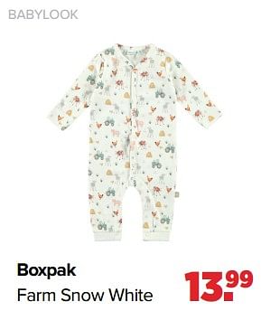 Aanbiedingen Babylook boxpak farm snow white - Baby look - Geldig van 06/03/2023 tot 01/04/2023 bij Baby-Dump