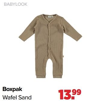 Aanbiedingen Babylook boxpak wafel sand - Baby look - Geldig van 06/03/2023 tot 01/04/2023 bij Baby-Dump