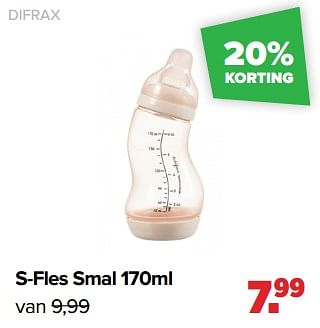 Aanbiedingen Difrax s-fles smal - Difrax - Geldig van 06/03/2023 tot 01/04/2023 bij Baby-Dump