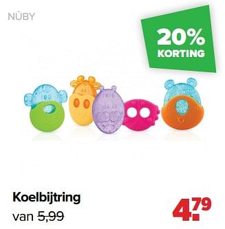 Aanbiedingen Nûby koelbijtring - Nuby - Geldig van 06/03/2023 tot 01/04/2023 bij Baby-Dump