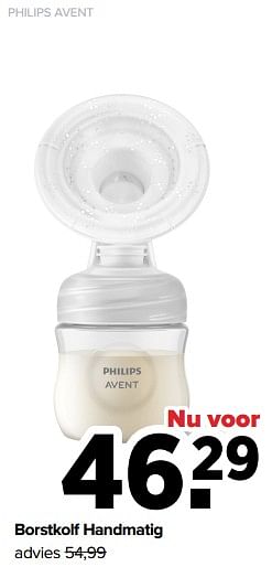 Aanbiedingen Philips avent borstkolf handmatig - Philips - Geldig van 06/03/2023 tot 01/04/2023 bij Baby-Dump