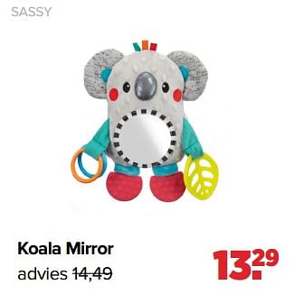 Aanbiedingen Sassy koala mirror - Sassy - Geldig van 06/03/2023 tot 01/04/2023 bij Baby-Dump